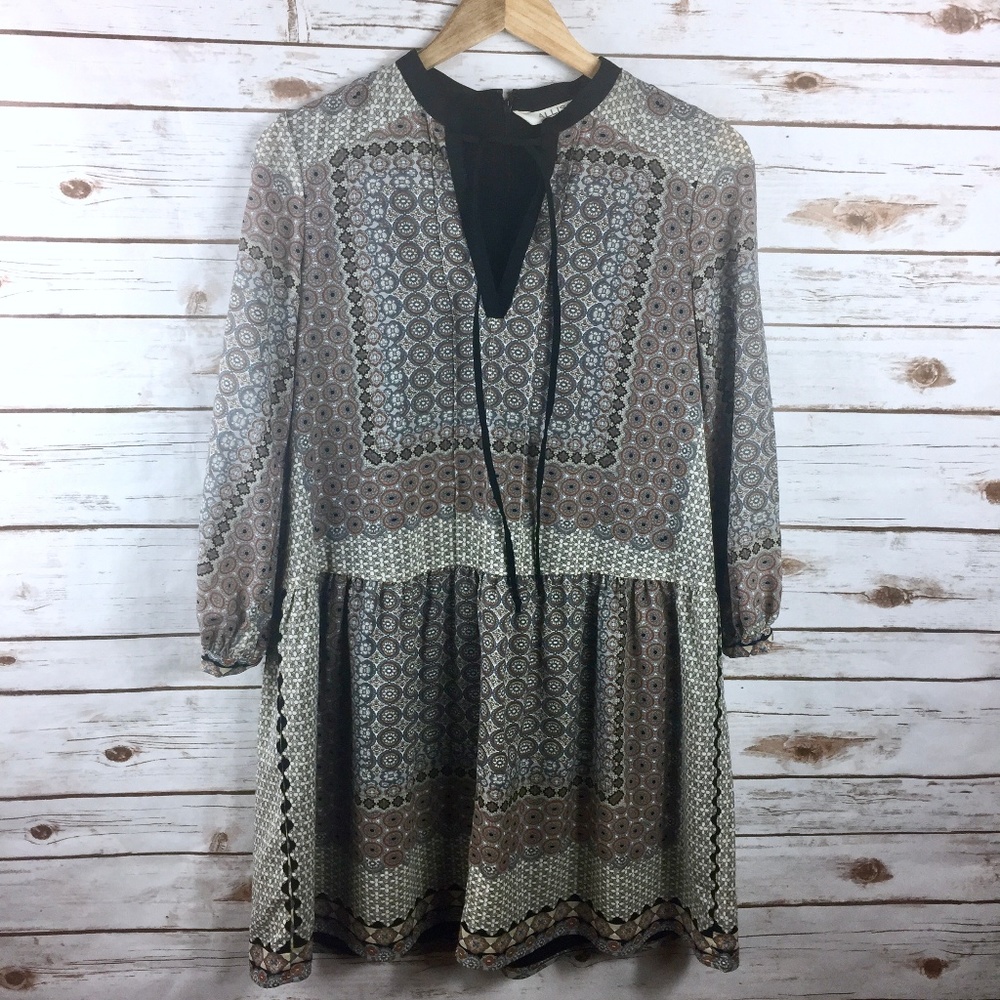 Anthropologie Allison NY Tiled Drop Waist Dress